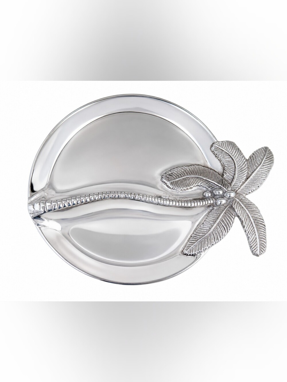 Mariposa Palmy Nights Palm Tree Aluminum Serving Platter 14"